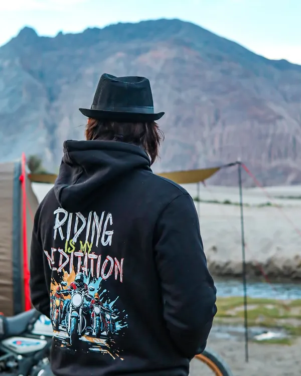 Riding_Is_My_Meditation_Hoodie_For_Bikers