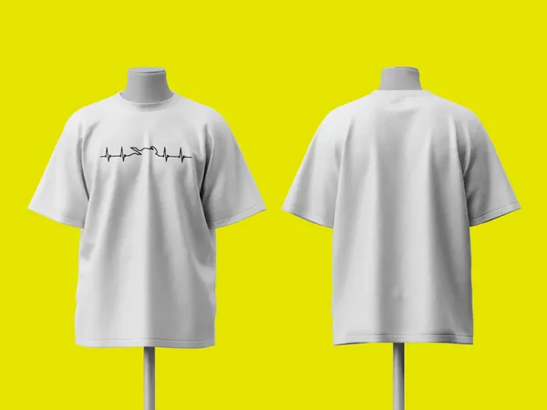 Heartbeat_Of_A_Biker_Oversized_T_Shirt_White