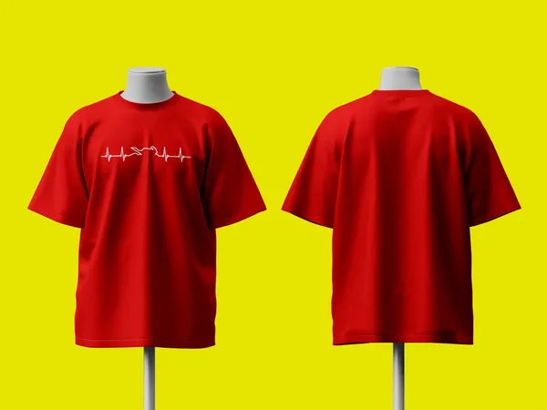 Heartbeat_Of_A_Biker_Oversized_T_Shirt_Maroon