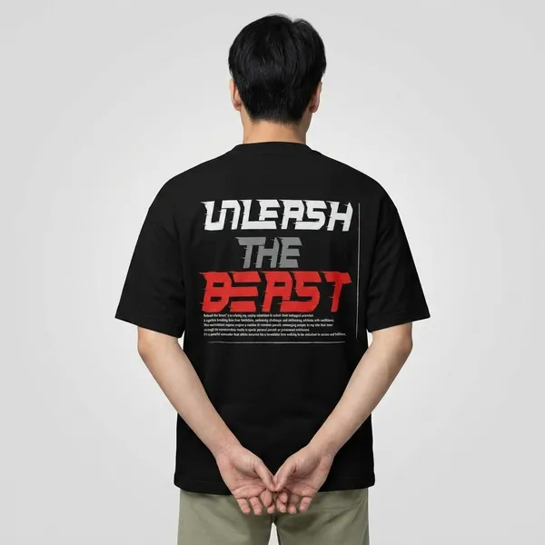 Unleash_The_Beast_Oversized_T_Shirt_For_Bikers_Black