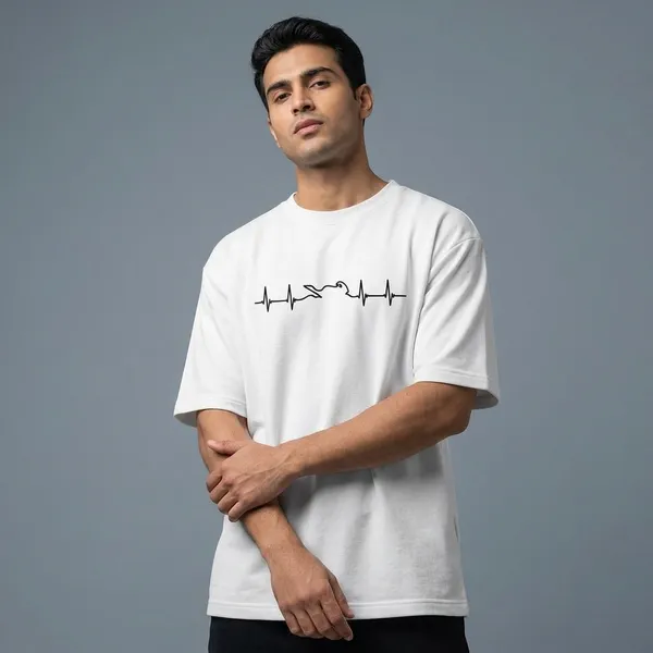 Heartbeat_Of_A_Biker_Oversized_T_Shirt_White