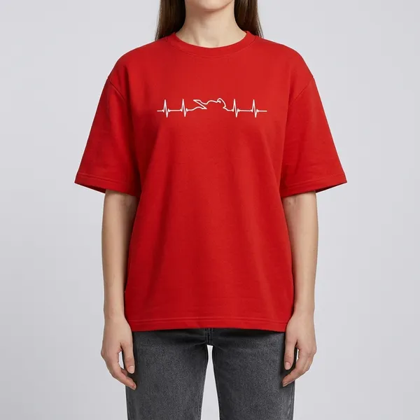 Heartbeat_Of_A_Biker_Oversized_T_Shirt_Maroon