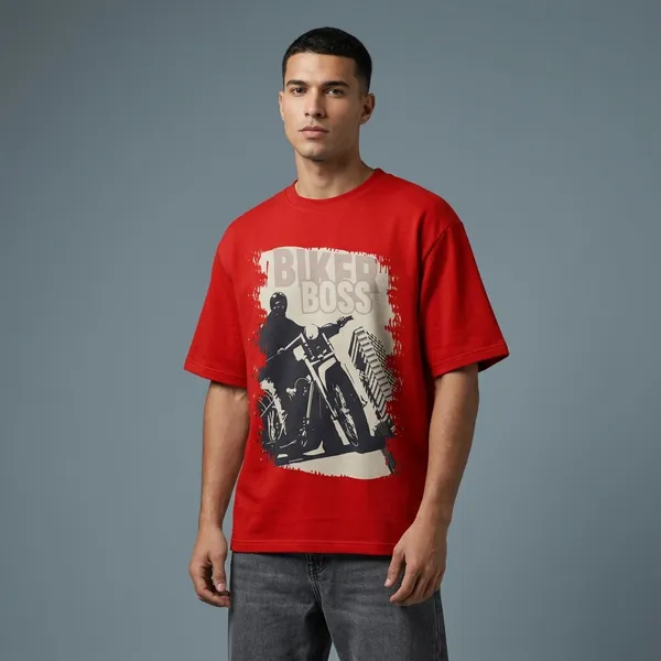 Biker_Boss_Oversized_Tshirt_Maroon