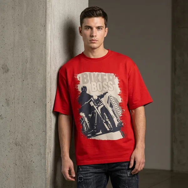 Biker_Boss_Oversized_Tshirt_Maroon