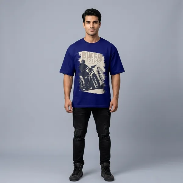 Biker_Boss_Oversized_Tshirt_Navy