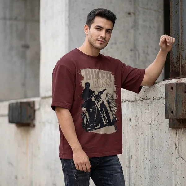 Biker_Boss_Oversized_Tshirt_Brown