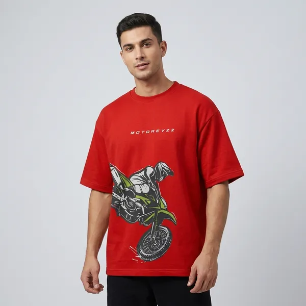 Biker_Oversized_Tshirt_Maroon