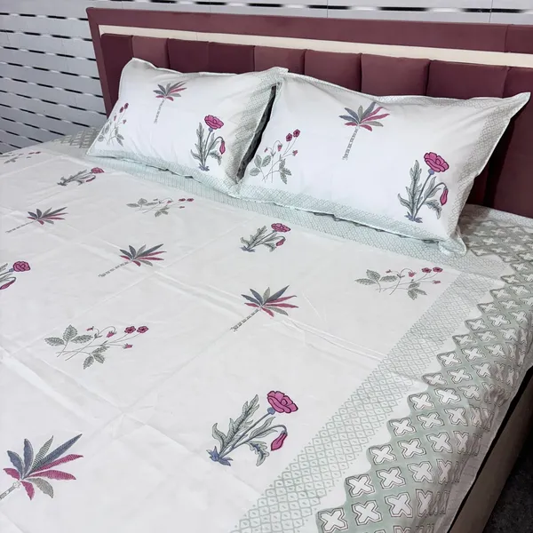 Pure_Cotton_Percale_Printed_Bedcover_With_2_Pillow_Covers