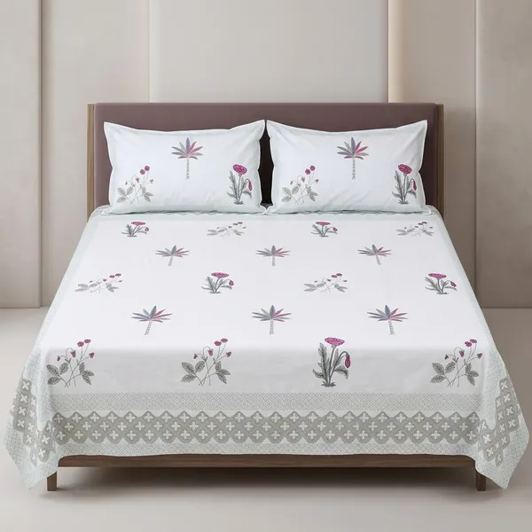 Pure_Cotton_Percale_Printed_Bedcover_With_2_Pillow_Covers