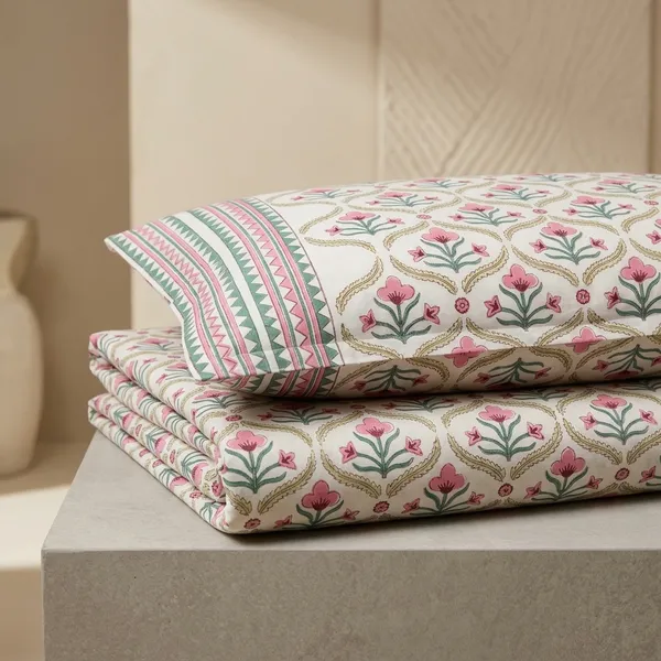 Pure_Cotton_Percale_Hand_Block_Printed_Bedcover_With_2_Pillow_Covers