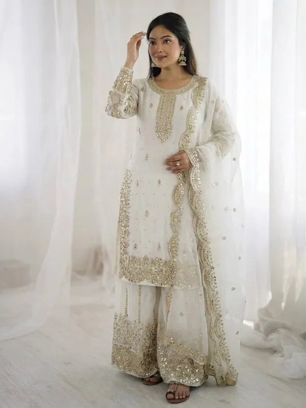 White_Frendy_Silk_Embroidered_Sharara_Set_For_Women