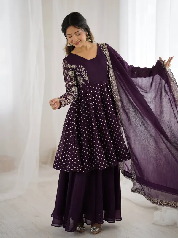 Purple_Crunchy_Silk_Embroidered_Sharara_Set_For_Women
