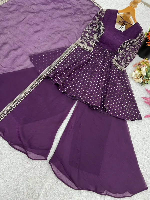 Purple_Crunchy_Silk_Embroidered_Sharara_Set_For_Women