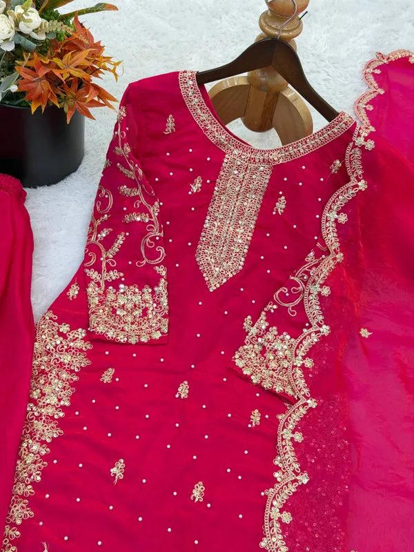 Magenta_Frendy_Silk_Embroidered_Sharara_Set_For_Women