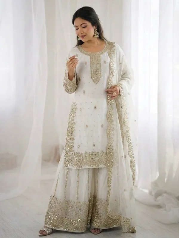 White_Frendy_Silk_Embroidered_Sharara_Set_For_Women