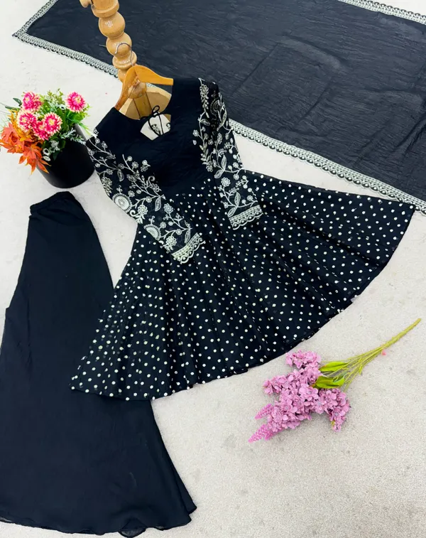 Black_Crunchy_Silk_Embroidered_Sharara_Set_For_Women