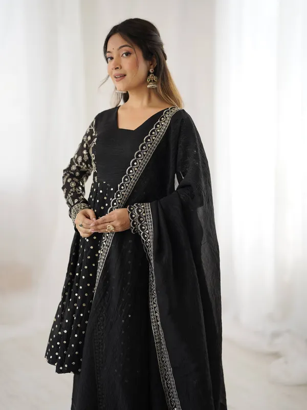 Black_Crunchy_Silk_Embroidered_Sharara_Set_For_Women