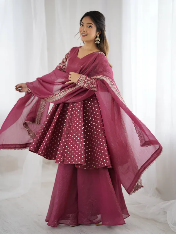 Mauve_Crunchy_Silk_Embroidered_Sharara_Set_For_Women