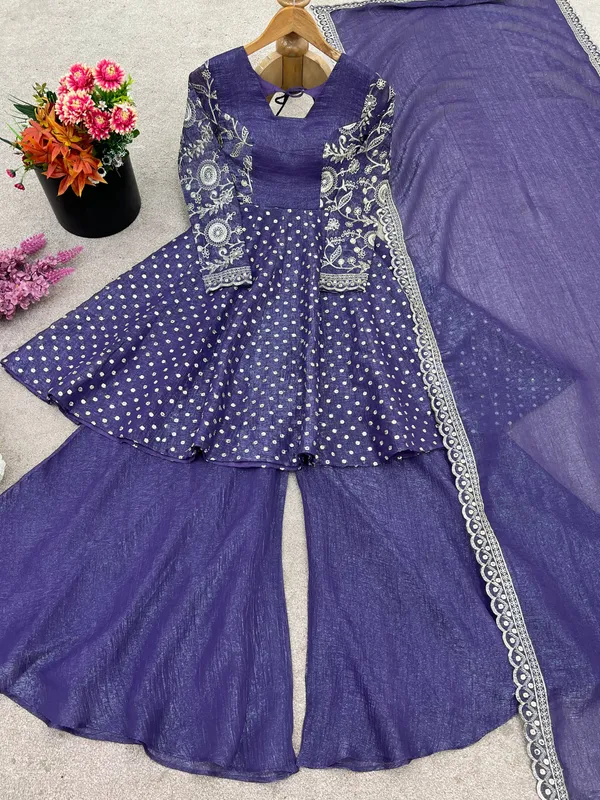 Purple_Crunchy_Silk_Embroidered_Sharara_Set_For_Women