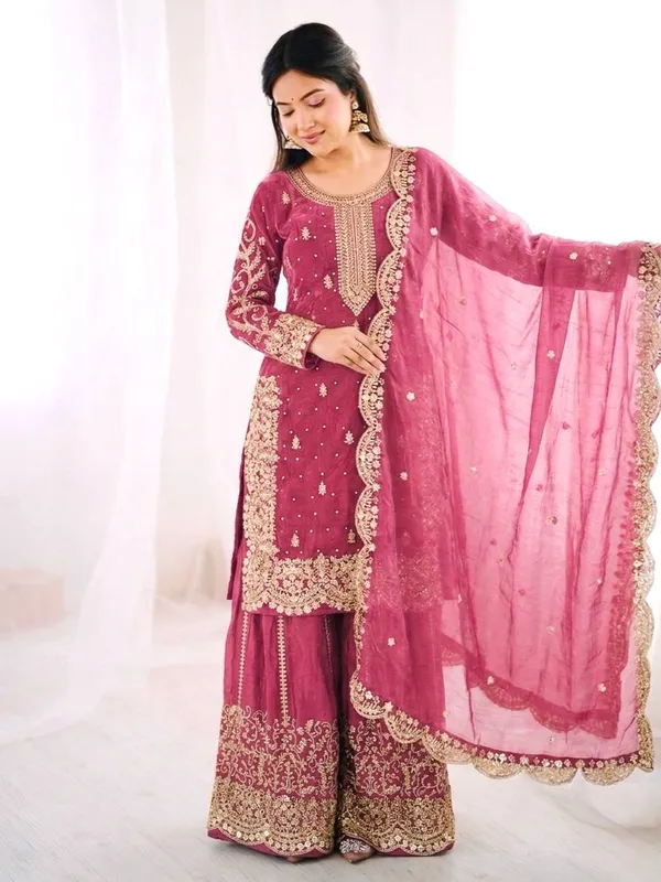 Pink_Frendy_Silk_Embroidered_Sharara_Set_For_Women