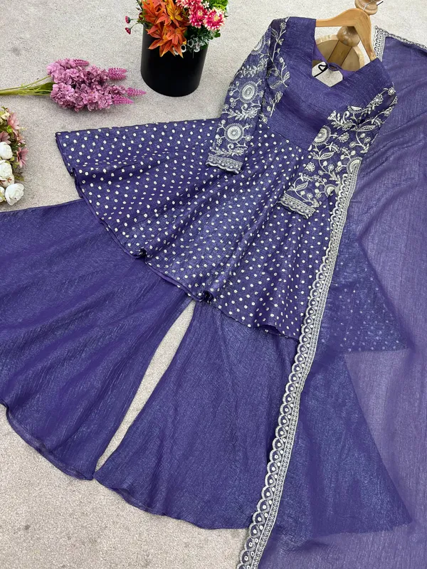 Purple_Crunchy_Silk_Embroidered_Sharara_Set_For_Women