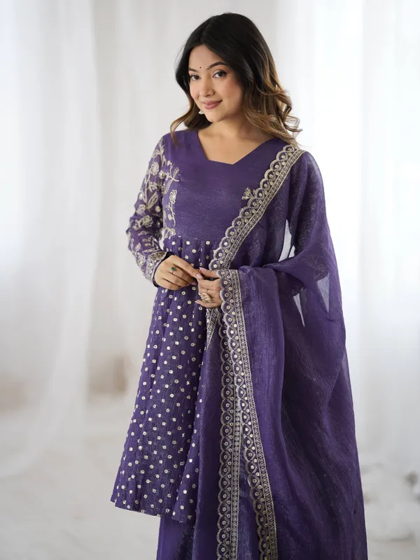 Purple_Crunchy_Silk_Embroidered_Sharara_Set_For_Women
