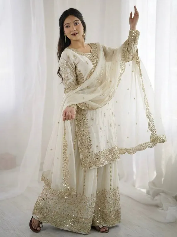 White_Frendy_Silk_Embroidered_Sharara_Set_For_Women