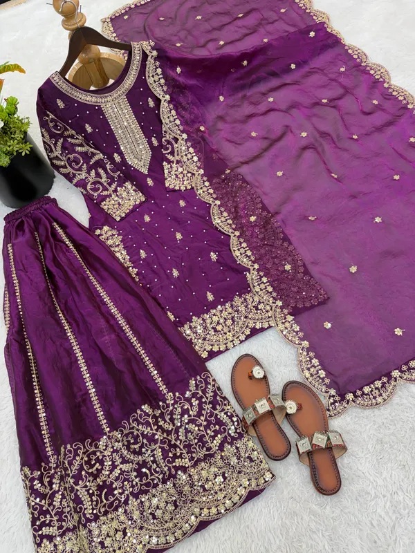 Purple_Frendy_Silk_Embroidered_Sharara_Set_For_Women