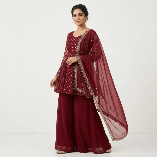 Maroon_Crunchy_Silk_Embroidered_Sharara_Set_For_Women
