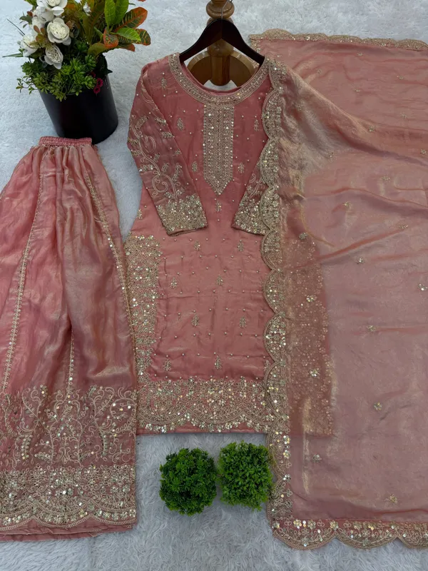 Peach_Frendy_Silk_Embroidered_Sharara_Set_For_Women