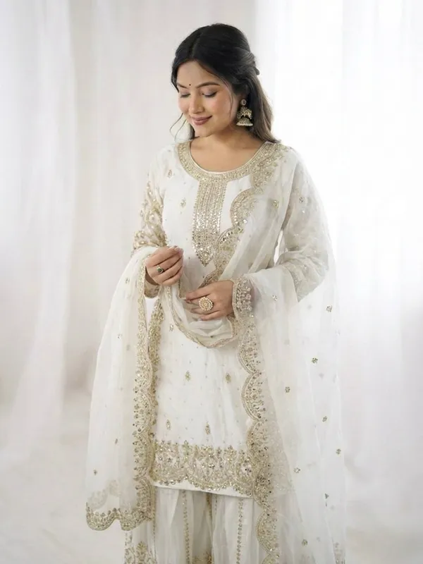 White_Frendy_Silk_Embroidered_Sharara_Set_For_Women