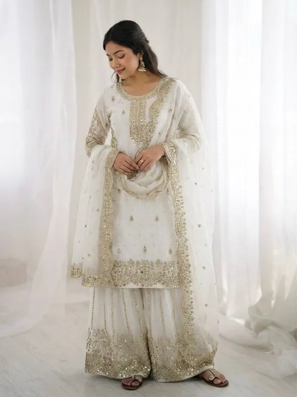 White_Frendy_Silk_Embroidered_Sharara_Set_For_Women