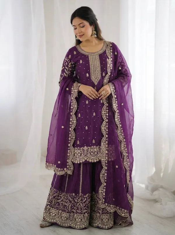 Purple_Frendy_Silk_Embroidered_Sharara_Set_For_Women