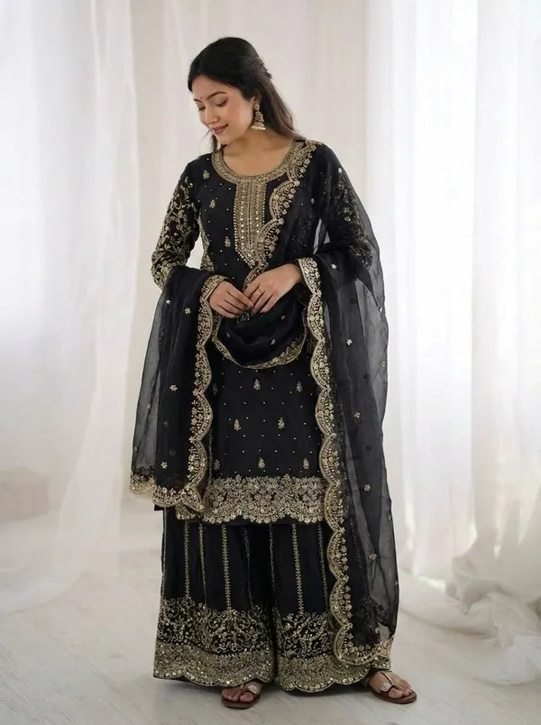 Black_Frendy_Silk_Embroidered_Sharara_Set_For_Women