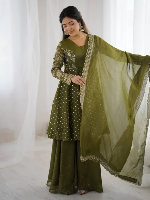 Green_Crunchy_Silk_Embroidered_Sharara_Set_For_Women