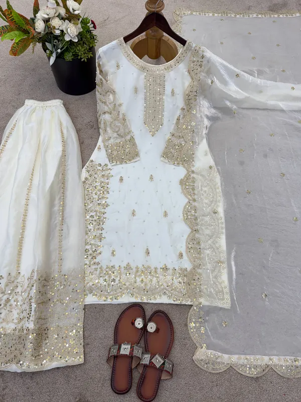 White_Frendy_Silk_Embroidered_Sharara_Set_For_Women