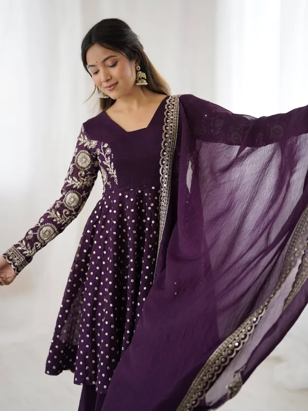 Purple_Crunchy_Silk_Embroidered_Sharara_Set_For_Women