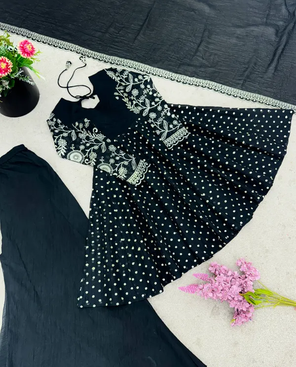 Black_Crunchy_Silk_Embroidered_Sharara_Set_For_Women