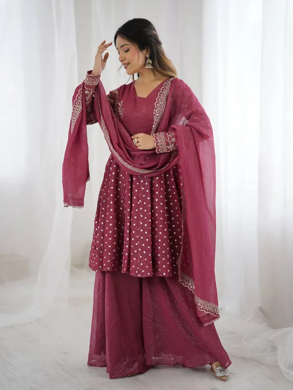 Mauve_Crunchy_Silk_Embroidered_Sharara_Set_For_Women