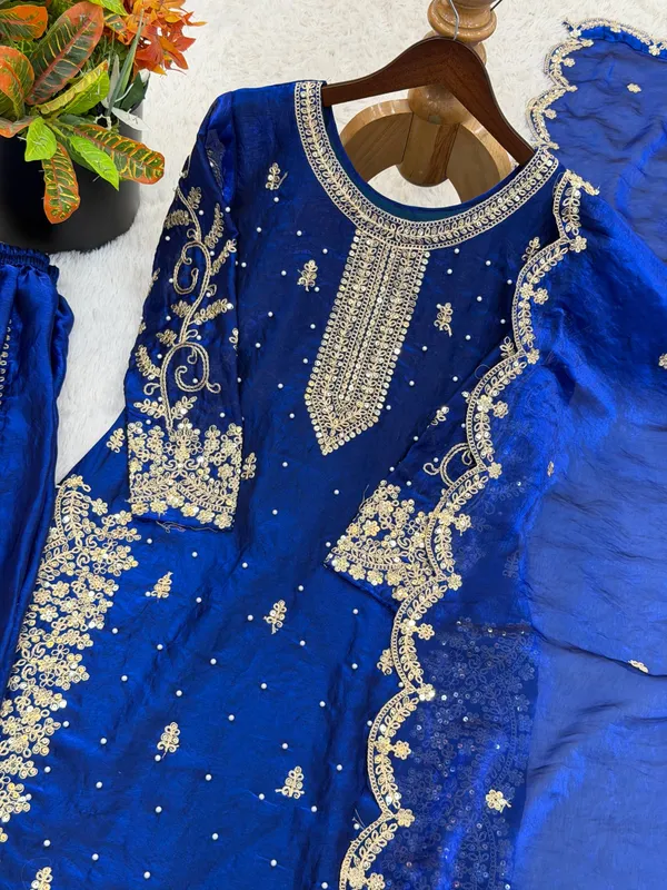 Royal_Blue_Frendy_Silk_Embroidered_Sharara_Set_For_Women