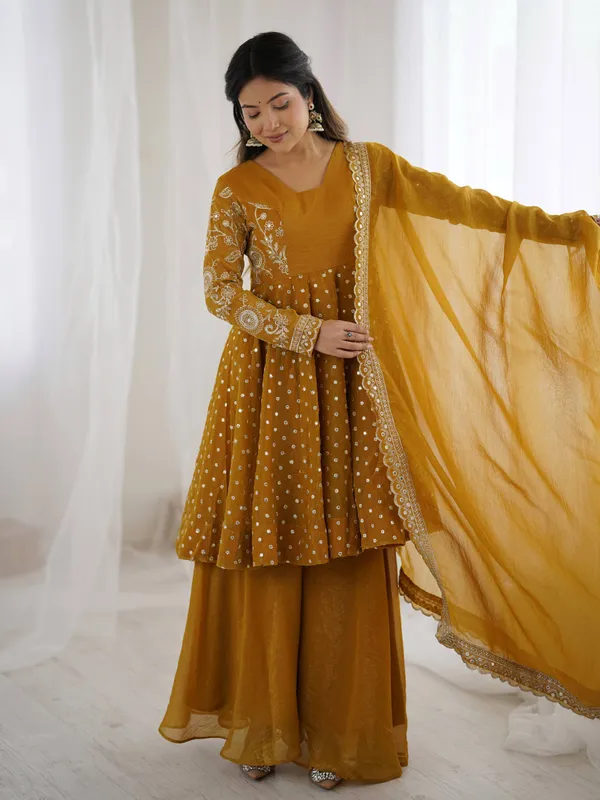 Mustard_Crunchy_Silk_Embroidered_Sharara_Set_For_Women