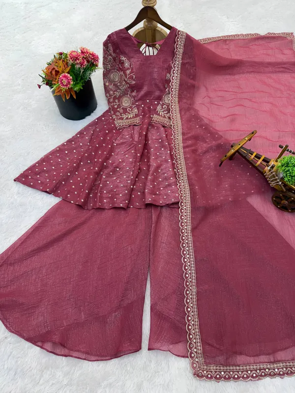 Mauve_Crunchy_Silk_Embroidered_Sharara_Set_For_Women