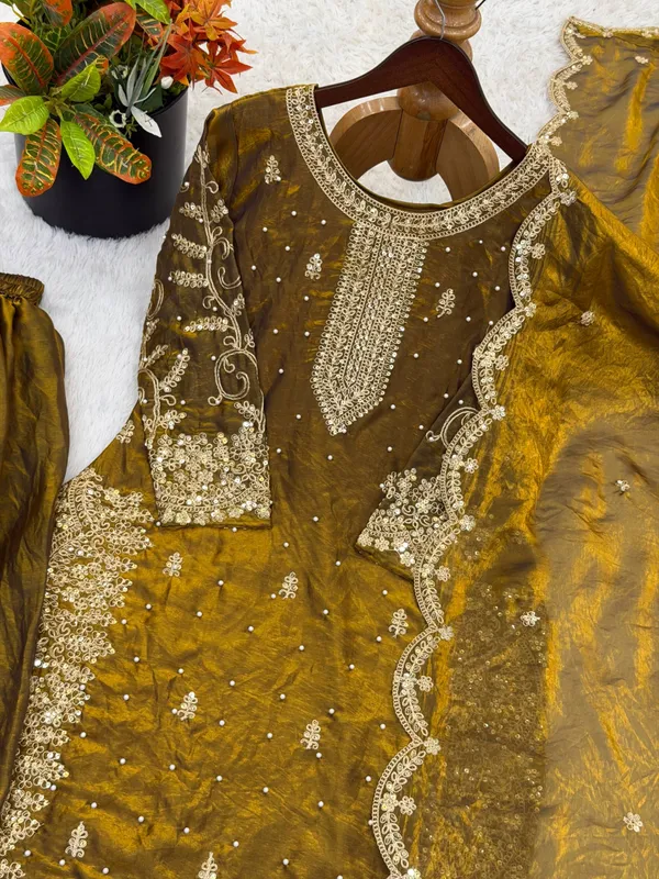 Mustard_Gold_Frendy_Silk_Embroidered_Sharara_Set_For_Women