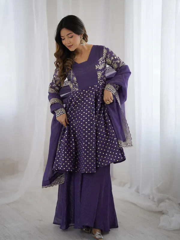 Purple_Crunchy_Silk_Embroidered_Sharara_Set_For_Women