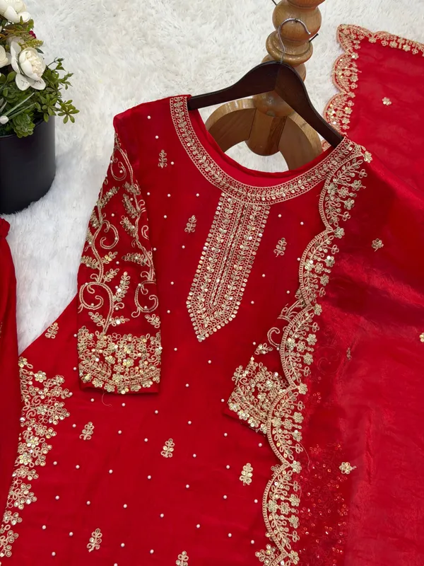 Red_Frendy_Silk_Embroidered_Sharara_Set_For_Women