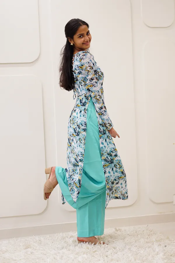 Women's_Sea_Green_Floral_Kurta_Set