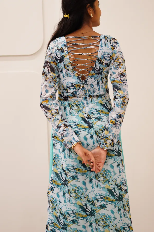 Women's_Sea_Green_Floral_Kurta_Set