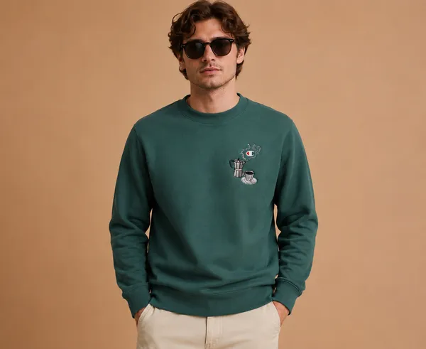 Bottle_green_embroidery_sweatshirt