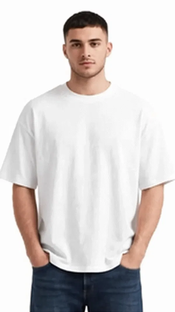 CHEST_&_WAIST_Oversized_T-Shirt_-_White_Skull_X_Cap_Back_Print_|_Front_Plain_|_Teal_Headphones_Skull_|_Premium_Streetwear_|_180_GSM