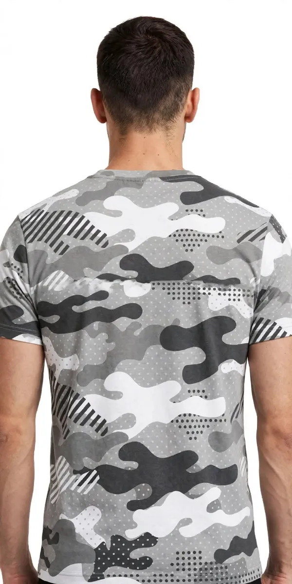 CHEST_&_WAIST_-_Camo_Motion_Tee_-_Full_Grey_Camo_Print_-_Left_Chest_Logo